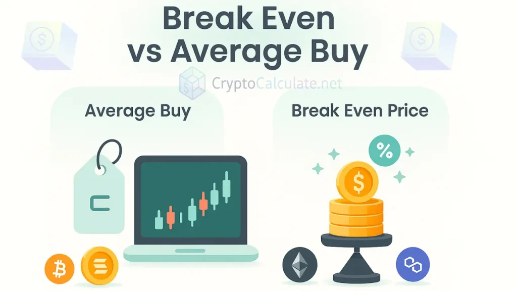 Break Even vs Average Buy Price